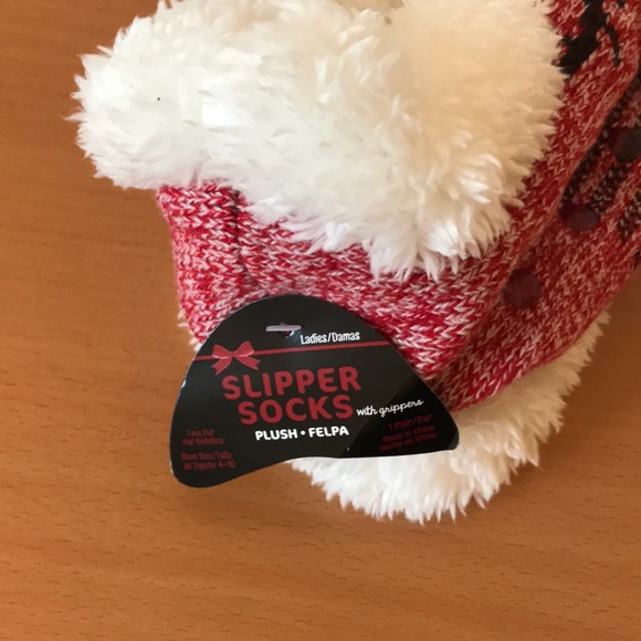 Reindeer Slipper Socks with Grippers - Picture 4 of 4